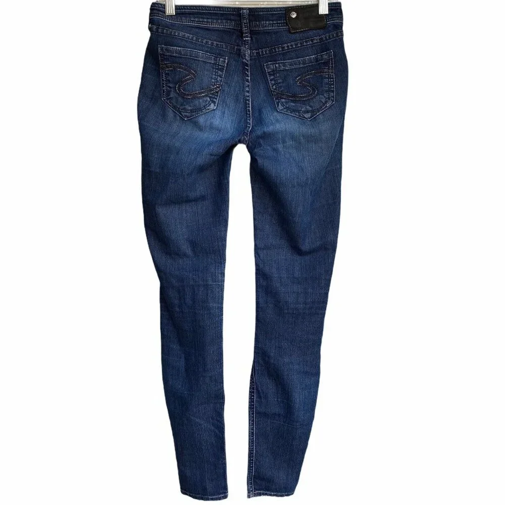 Silver Jeans Suki Jeggings Womens Skinny W26 L31  Denim Blue Jeans - Picture 2 of 12